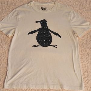 Original Penguin White T-shirt Blue with White Polka Dots